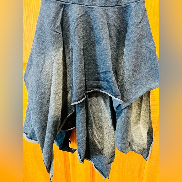 NWT XS Dolls Kill Current Mood Chasin’ Rainbows Mini Dress in Denim - Picture 10 of 12